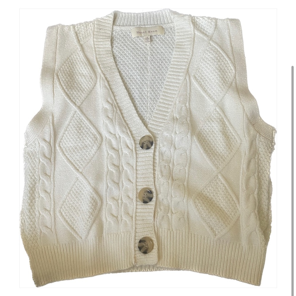Knit vest cardigan